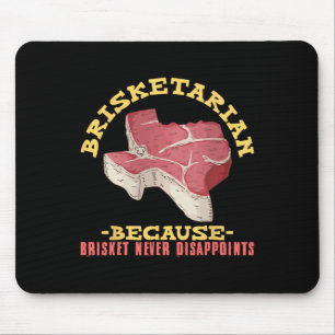 Brisketarian Funny Texas Bbq Meat Lover Mouse Pad