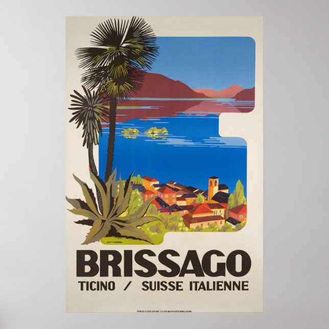Brissago,Ticino,Switzerland,Travel Poster (Front)