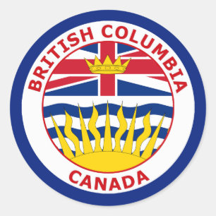 BRISTISH COLUMBIA, CANADA CLASSIC ROUND STICKER