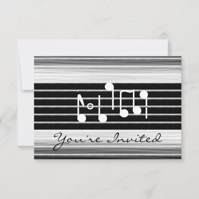 Bristles Musical Notes Invitation (Front)