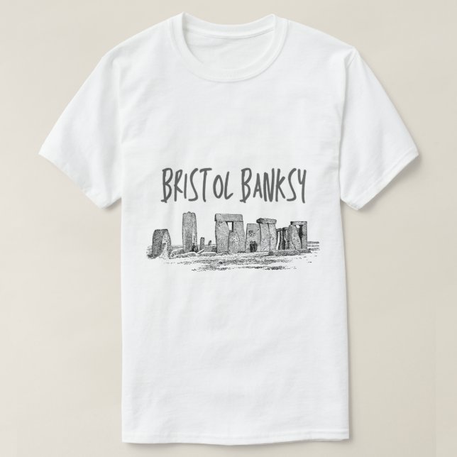 Bristol Banksy  , Bristol Banksy Graphic , Gift Fo T-Shirt (Design Front)