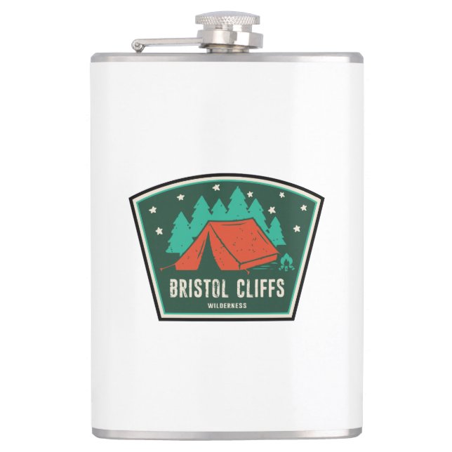 Bristol Cliffs Wilderness Vermont Camping Hip Flask (Front)