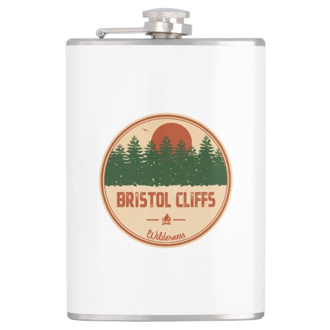 Bristol Cliffs Wilderness Vermont Hip Flask (Front)