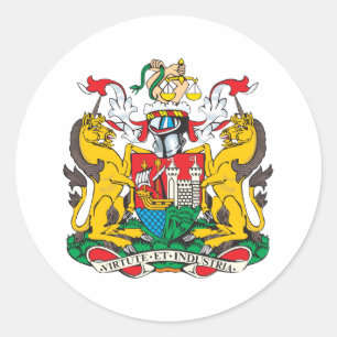 Bristol Coat Of Arms Classic Round Sticker