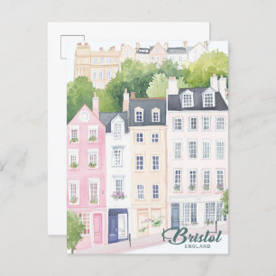 Bristol England Gouache Paint Illustration Travel Postcard