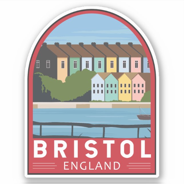 Bristol England Retro Travel Art Vintage (Front)