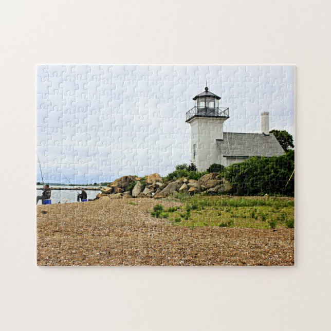 Bristol Ferry Lighthouse, Rhode Island Jigsaw Puzzle (Horizontal)