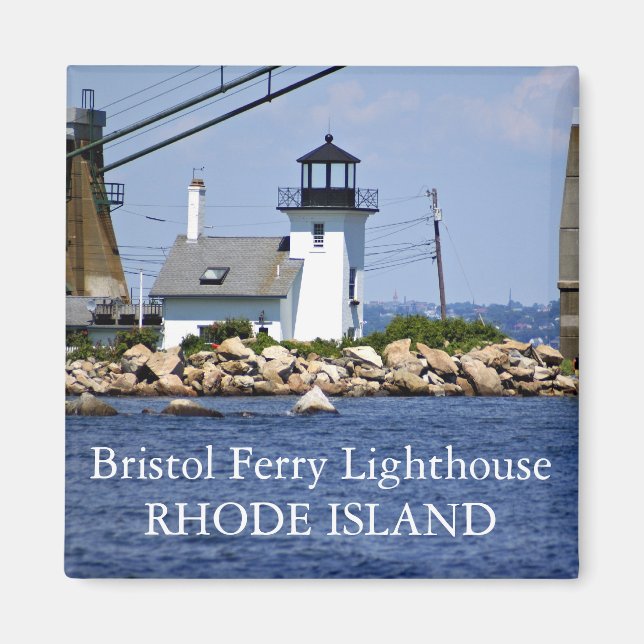 Bristol Ferry Lighthouse, Rhode Island Magnet (Front)