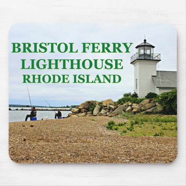 Bristol Ferry Lighthouse, Rhode Island Mousepad (Front)