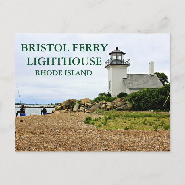 Bristol Ferry Lighthouse, Rhode Island Postcard (Front)