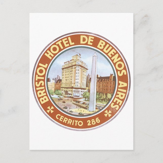 Bristol Hotel of Buenos Aires Postcard (Front)