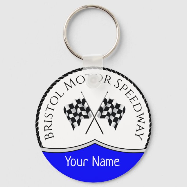 BRISTOL MOTOR SPEEDWAY - CHECKERD FLAG KEY RING (Front)