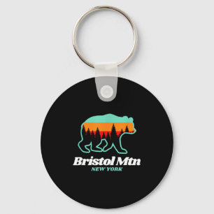 Bristol mountain new york skiing snowboarding bear key ring