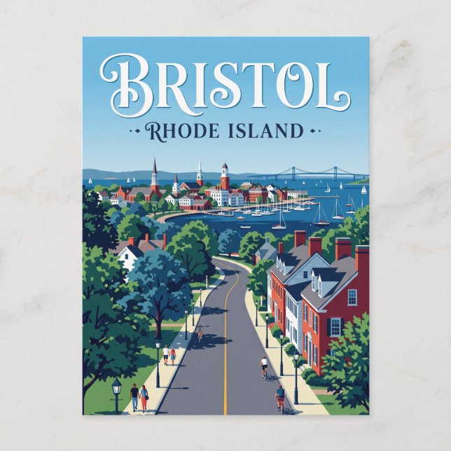 Bristol Rhode Island Postcard (Front)