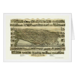 Bristol, RI Panoramic Map - 1891