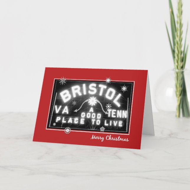 Bristol Sign Holiday card with customisable text (Front)