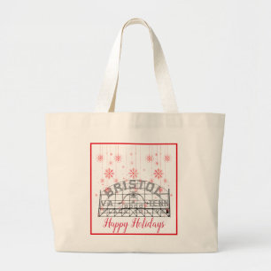 Bristol Slogan Sign Christmas Shopping Large Tote Bag