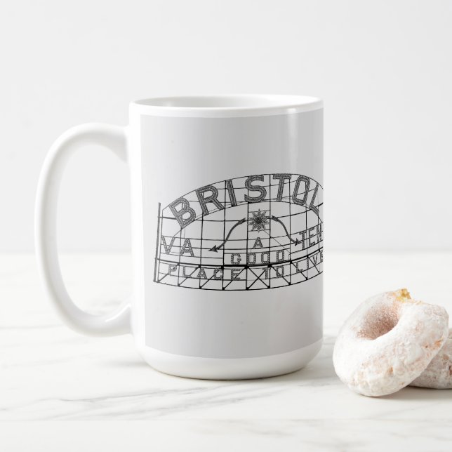 Bristol Slogan sign Coffee Mug (With Donut)