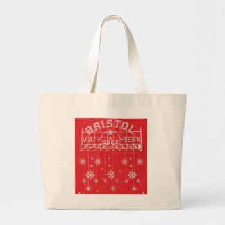 Bristol Slogan Sign Red Christmas Large Tote Bag