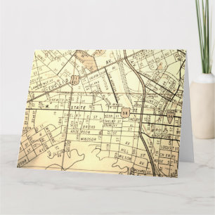 Bristol, TN Vintage Map Card