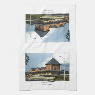 Bristol Train Station Bristol Virginia Tea Towel