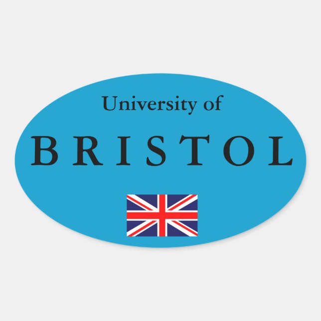 Bristol University European Oval Sticker (Front)