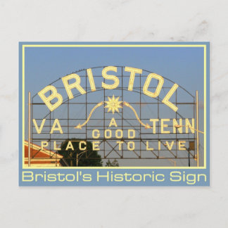 Bristol, VA & TN Historic Sign Postcard