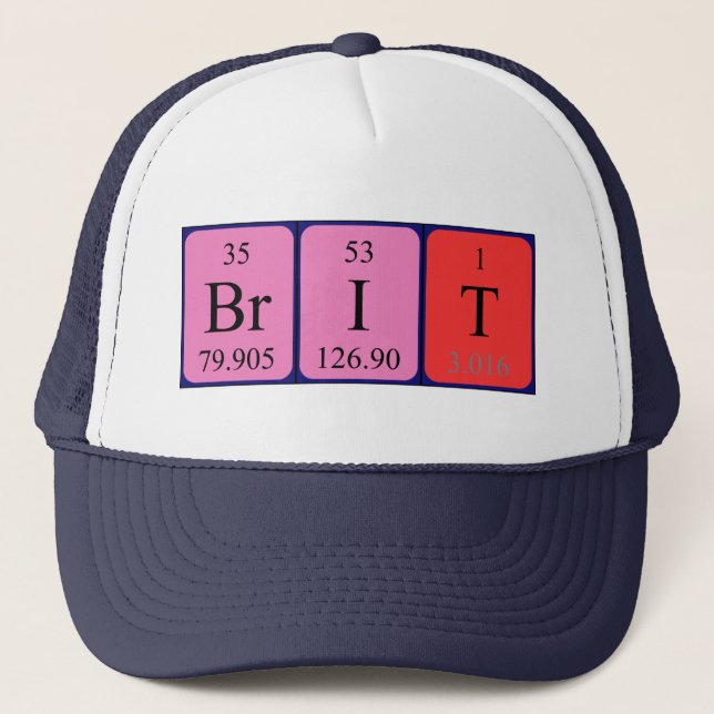 Brit periodic table name hat (Front)