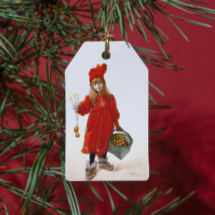 Brita as Iduna Carl Larsson Vintage Art Christmas Gift Tags