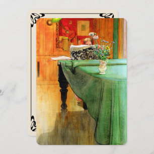 Brita at the Piano by Carl Larsson, Music Recital Invitation