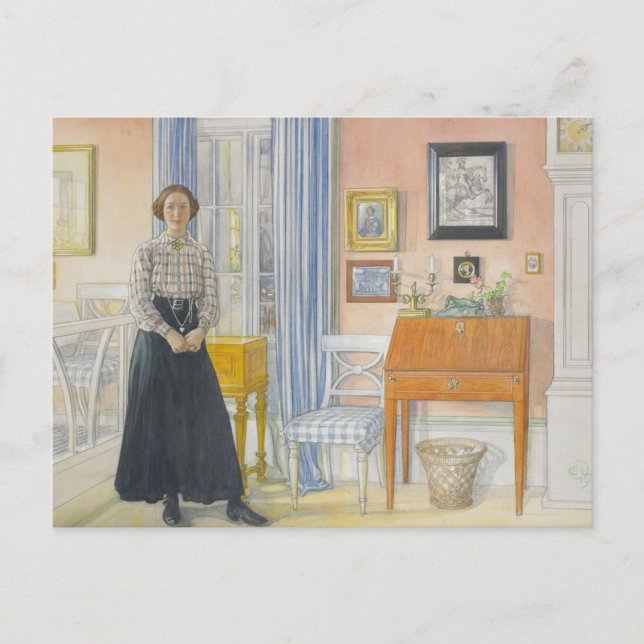 Brita Beside a Writing Desk Postcard (Front)