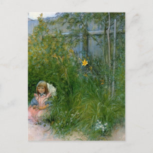 Brita in the Flower Bed c1897 Postcard