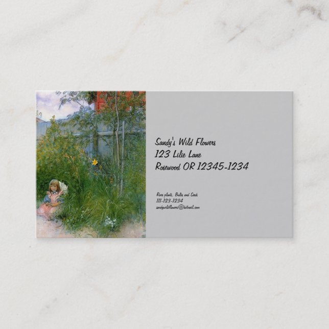Brita in the Flowerbed Business Card (Front)