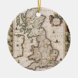 Britain As It Was Devided In The Tyme of the Engli Ceramic Tree Decoration