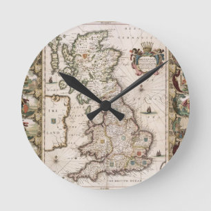 Britain As It Was Devided In The Tyme of the Engli Round Clock