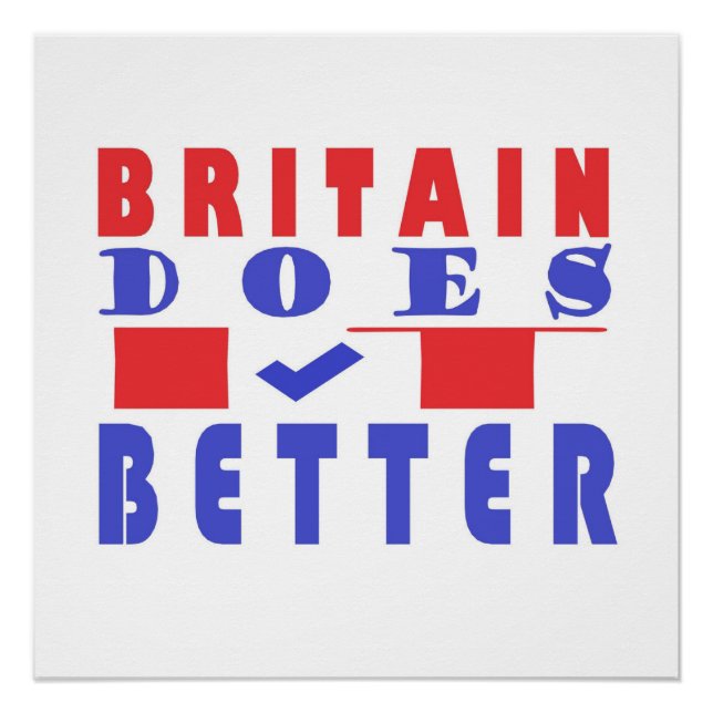  BRITAIN DOES IT BETTER WORD DESIGN POSTER (Front)