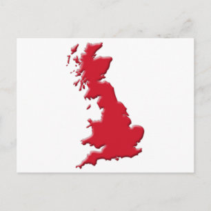 Britain-shape-bevelled Postcard
