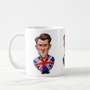 Britain Uk Man Caricature With Union Jack Flag Coffee Mug