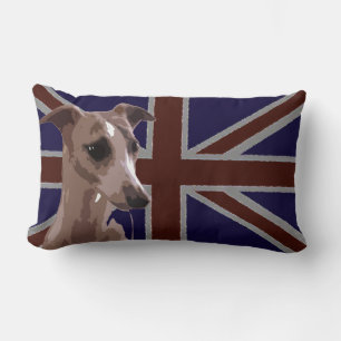 Britannia series: Buddy the whippet Lumbar Cushion