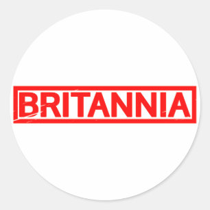 Britannia Stamp Classic Round Sticker