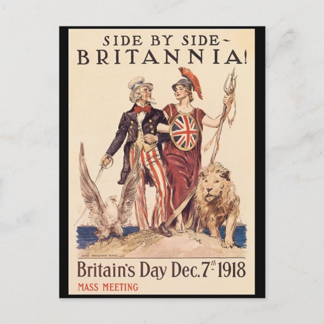 Britannia World War II Postcard (Front)