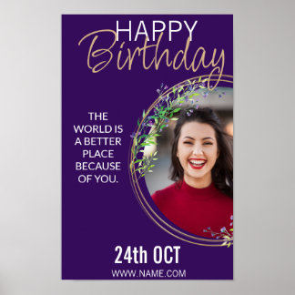 Brithday poster class invite, work birthday