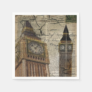 Britian England london clocktower big ben Napkin