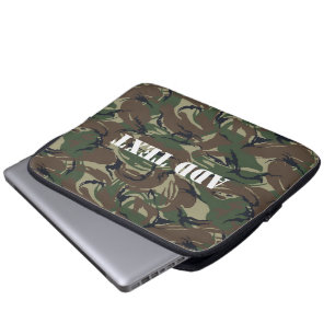 British 95 Forest Green Camouflage Laptop Sleeve