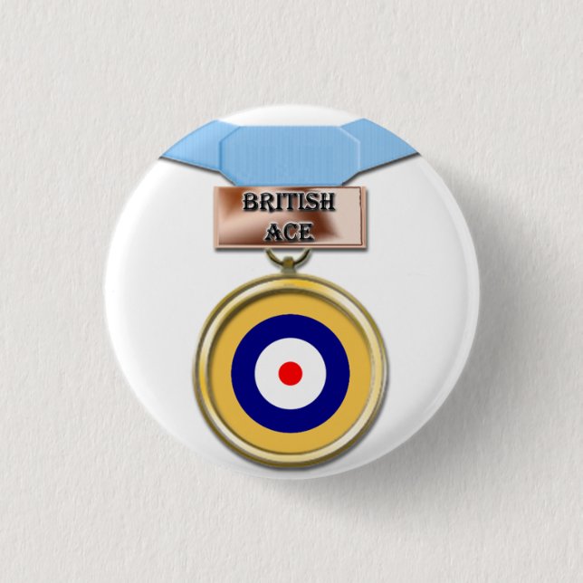 British Ace medal button (Front)