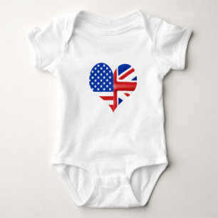 British American Heart Baby Bodysuit
