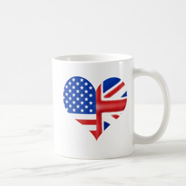 British American Heart Coffee Mug (Right)