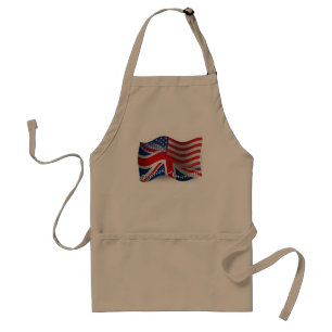British-American Waving Flag Standard Apron