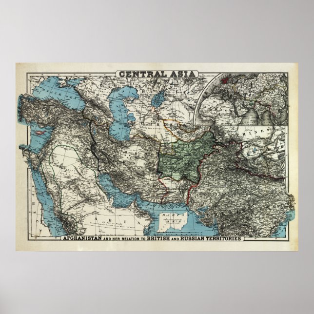 British and Russian Territories of Afghanistan Poster (Front)