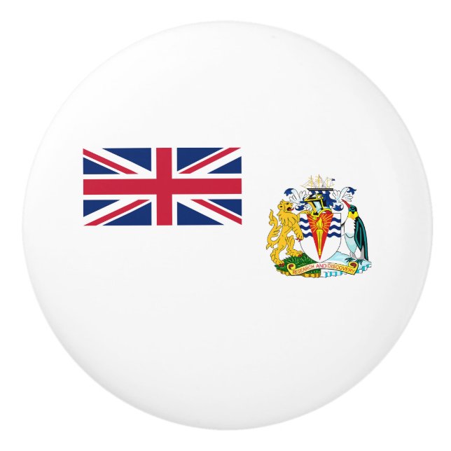 British Antarctic Territory Flag Ceramic Knob (Front)
